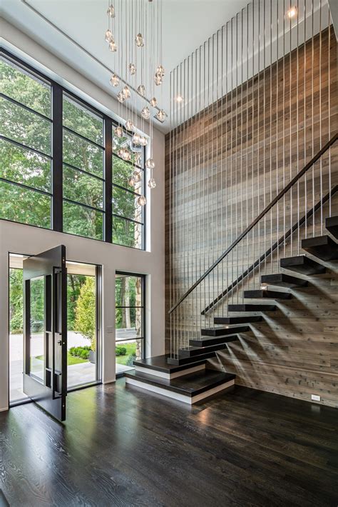 modernist contemporary house with metal stairwell|modern staircase designs for homes.